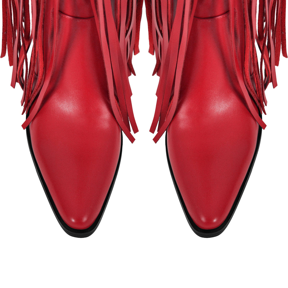 Chunky Heel Fringe Over The Knee Boots - Onlymaker Special Offer