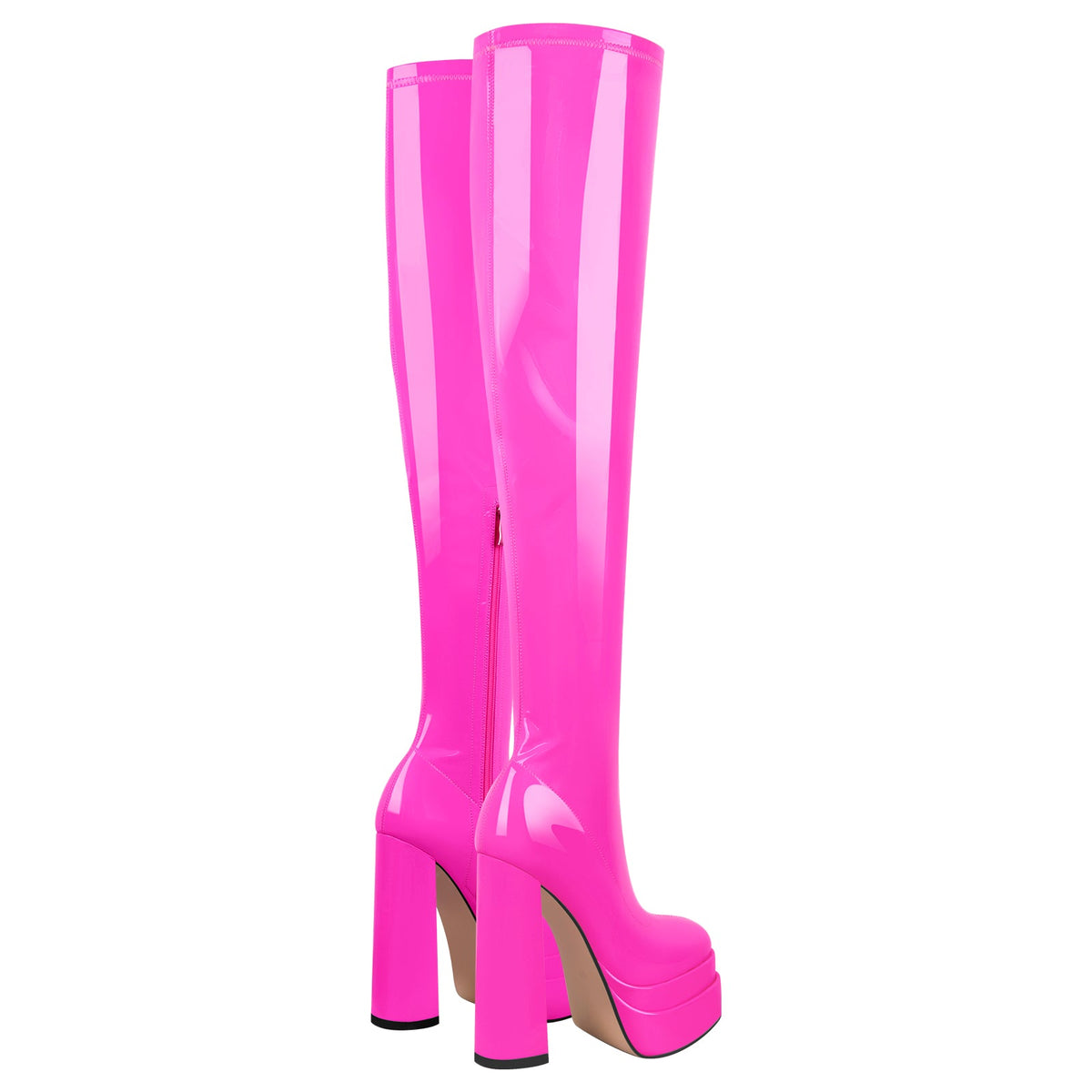 Platform Chunky High Heel Thigh Boots - Onlymaker Classic