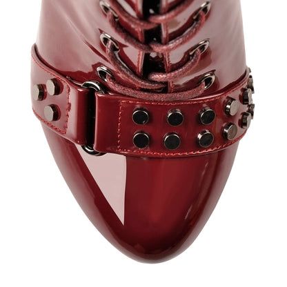 Platform Lace-Up High Heel Stiletto Over The Knee Boots - Onlymaker Exclusive