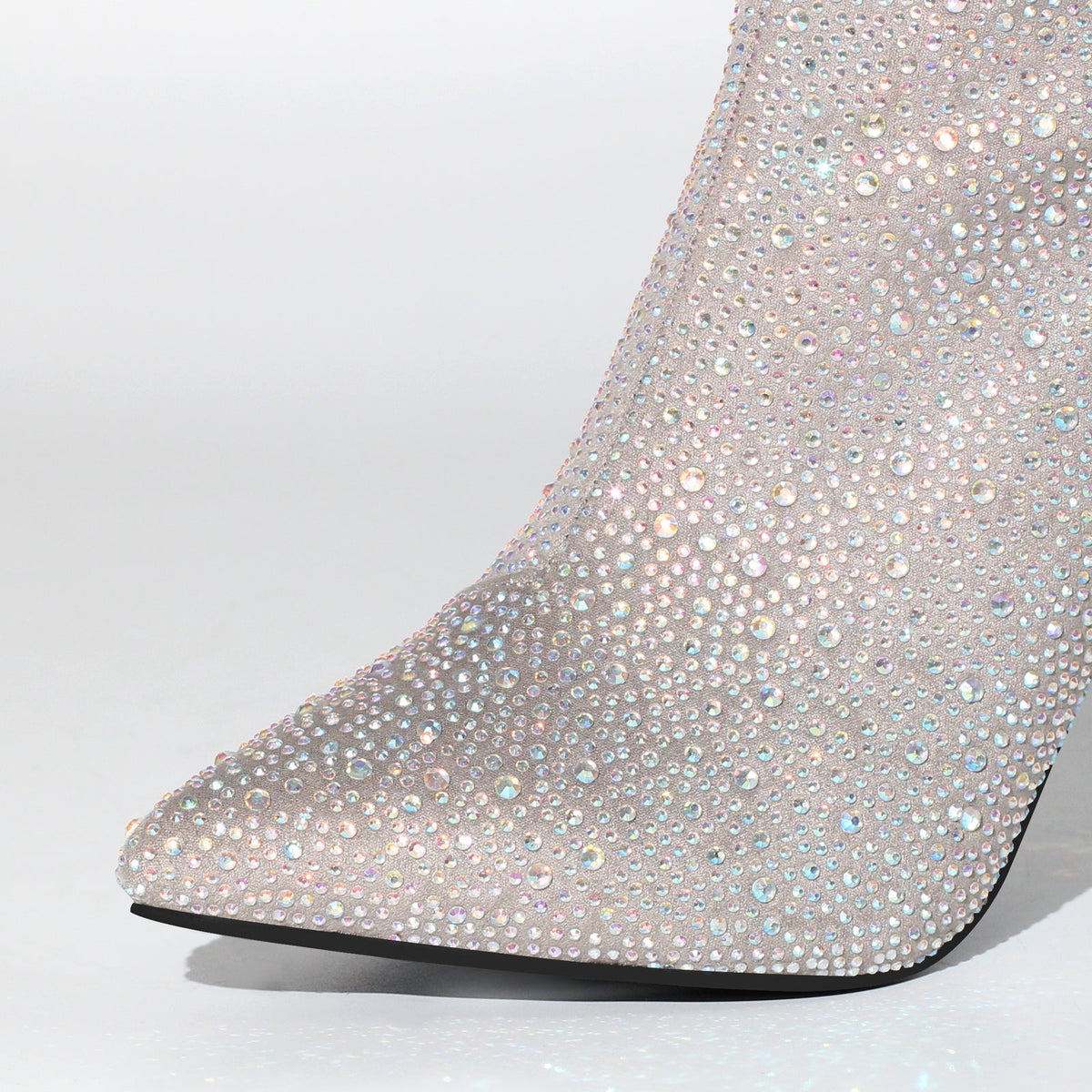 Pointed Toe Rhinestone Tassels Over The Knee Boots - Onlymaker Latest