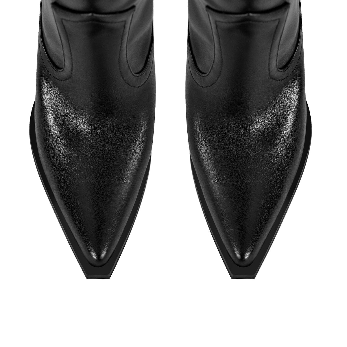 Chunky Heel Over The Knee Western Boots - Onlymaker Discount