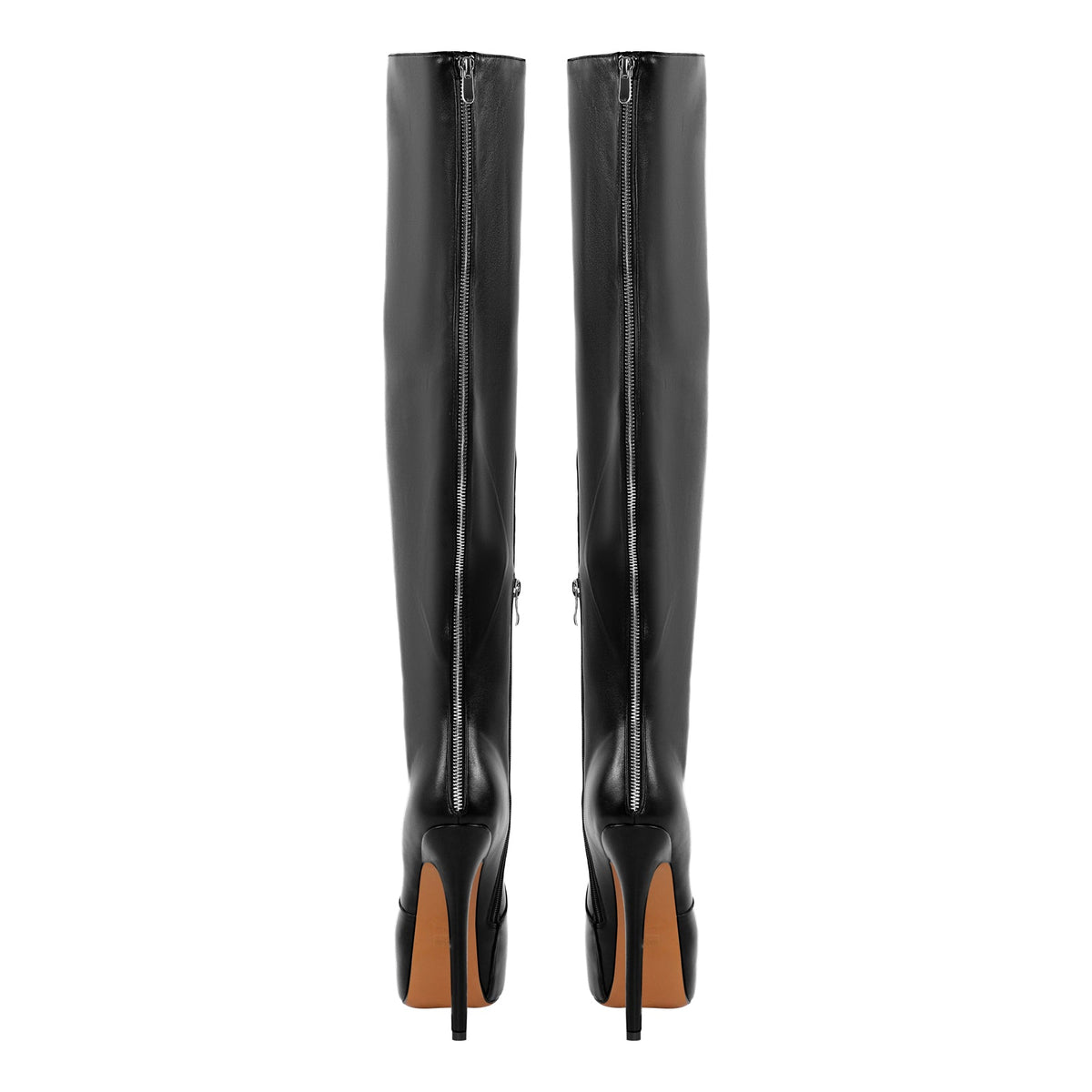 Black Platform Wide Thigh High Boots - Onlymaker Discount