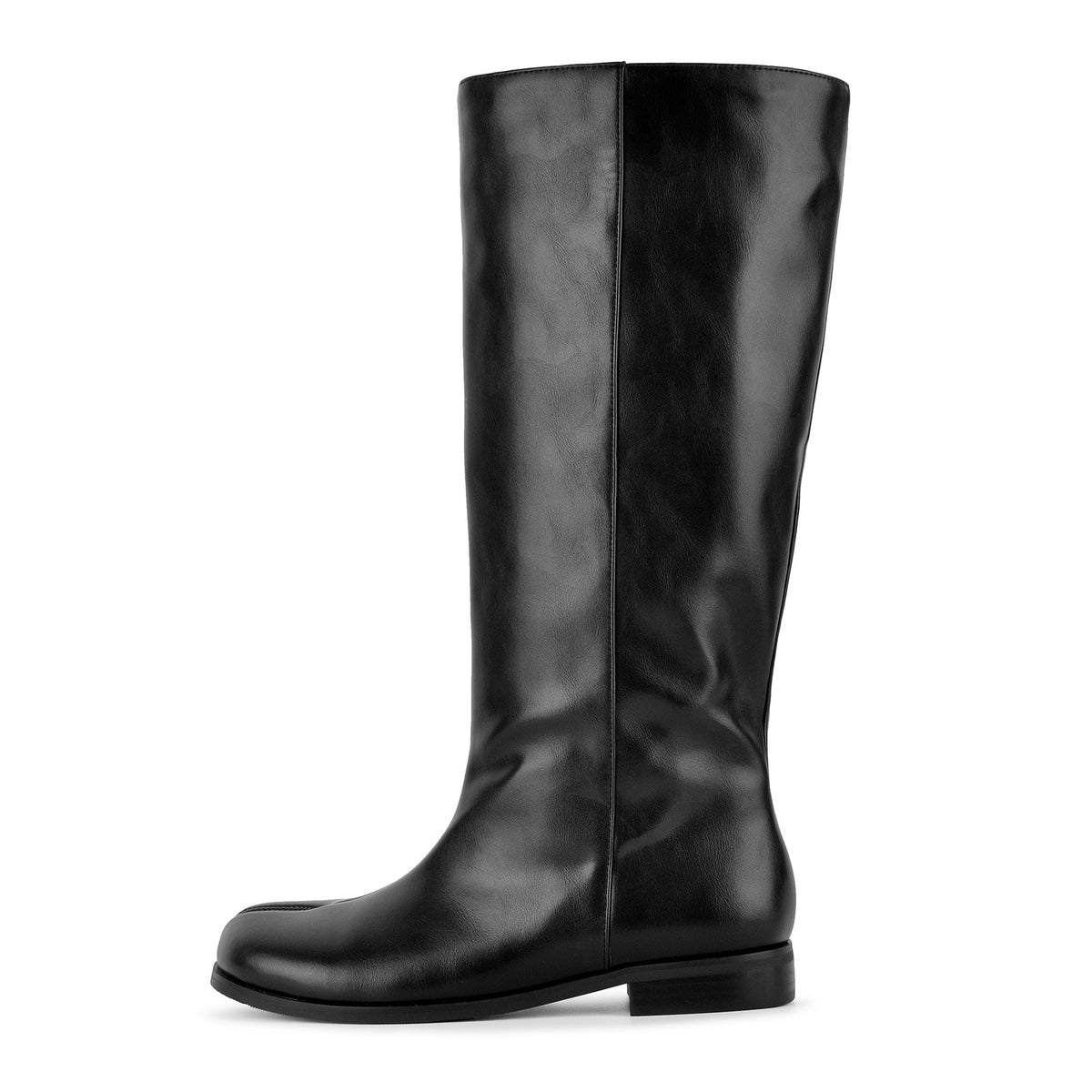 Round Toe Tabi Knee High Flat Boots - Onlymaker Latest