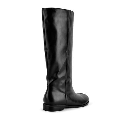 Round Toe Tabi Knee High Flat Boots - Onlymaker Latest