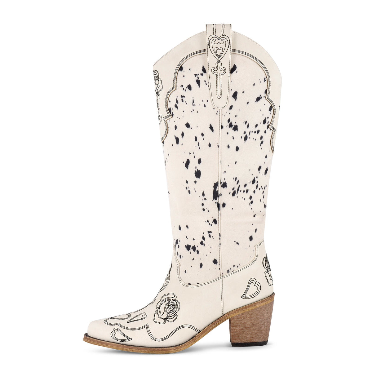 Embroidery Suede Patchwork Knee High Western Boots - Onlymaker Popular