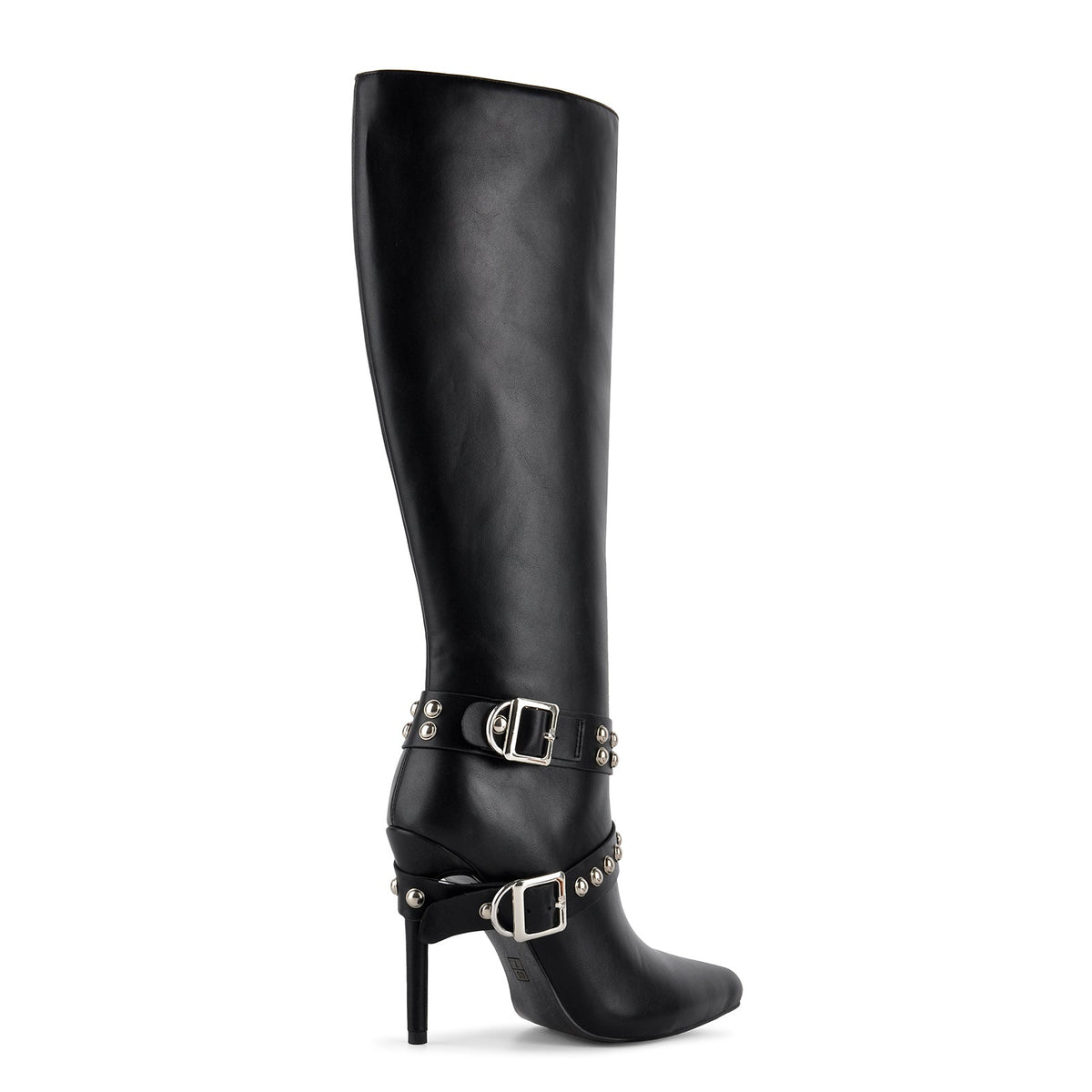 Pointed Toe Studded Buckle Strap Knee High Boots - Onlymaker Best Seller