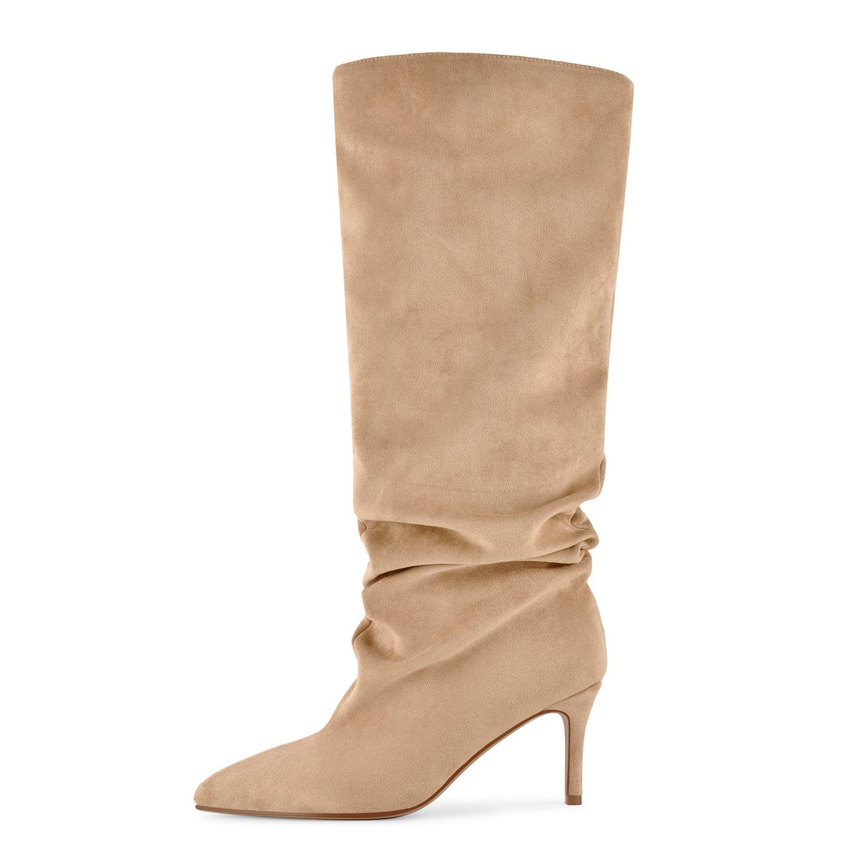 Pointed Toe Suede Slouch Knee High Boots - Onlymaker Discount