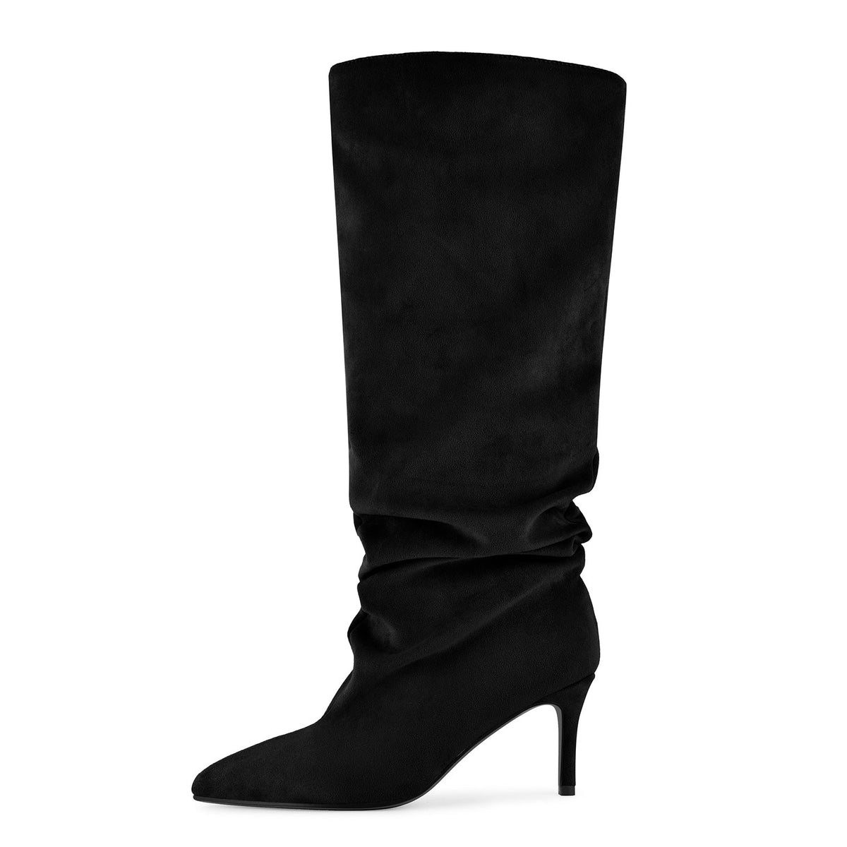 Pointed Toe Suede Slouch Knee High Boots - Onlymaker Discount