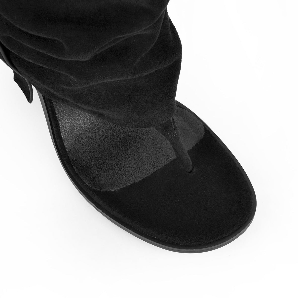 Suede Flip-Flop Buckle Knee High Boots - Onlymaker Trusted