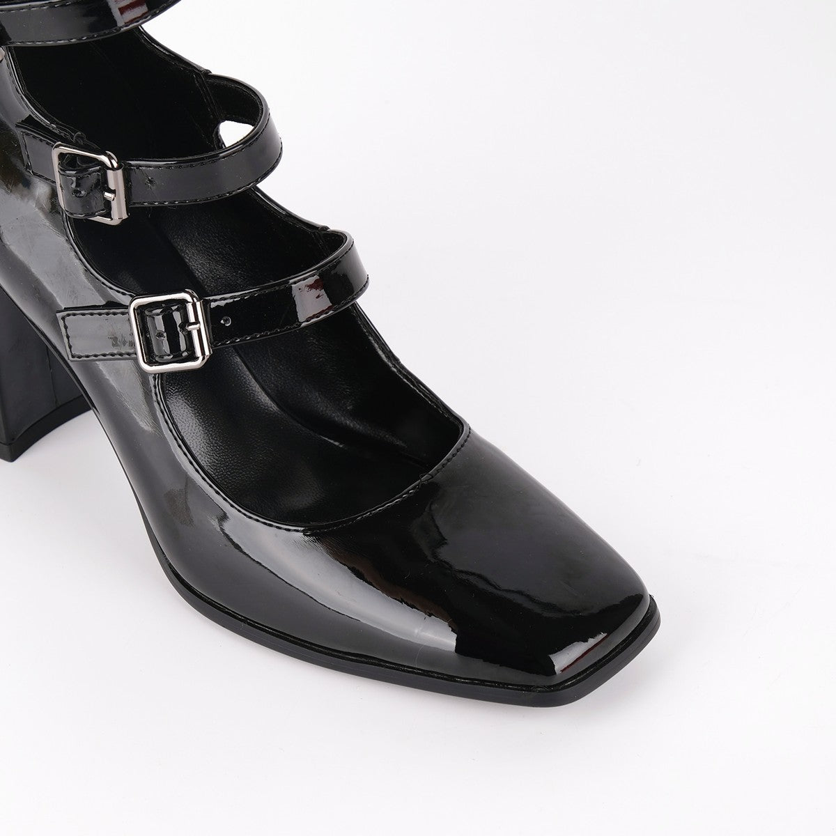 Square Toe Multi Buckle Strap Knee High Boots - Onlymaker Recommended