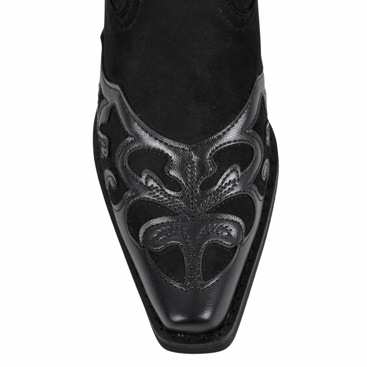 Pointed Toe Suede Knee High Western Boots - Onlymaker Featured