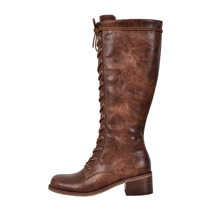 Lace-up Mid-calf Boot - Onlymaker Customer Favorite