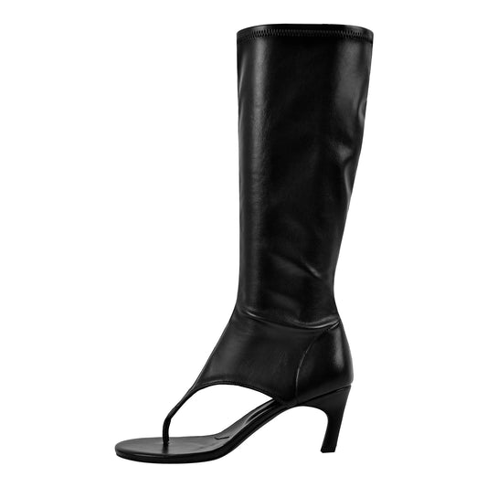 Thong Round Toe Mid-Calf Bootie Sandals - Onlymaker Customer Favorite