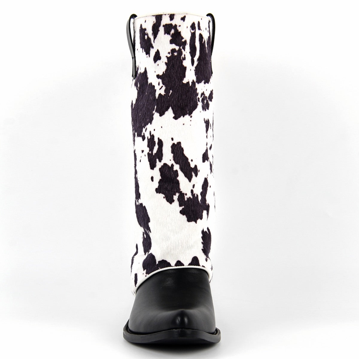 Pointed Toe Cowhide Fold Over Mid-Calf Boots - Onlymaker Customer Favorite