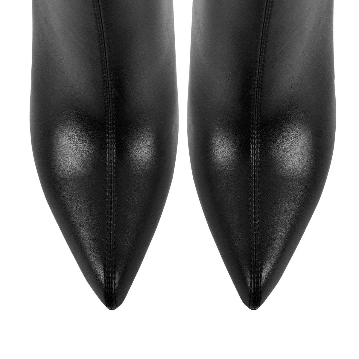 Pointed Toe Pleated Stiletto Mid-Calf Boots - Onlymaker Classic