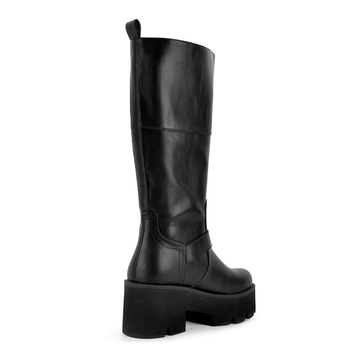 Platform Buckle Strap Zipper Mid-Calf Boots - Onlymaker Discount