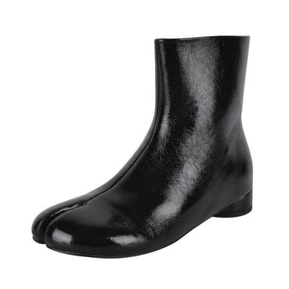 Round Toe Tabi Round Heel Flat Ankle Boots - Onlymaker Special Offer