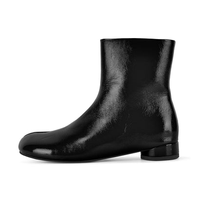 Round Toe Tabi Round Heel Flat Ankle Boots - Onlymaker Special Offer