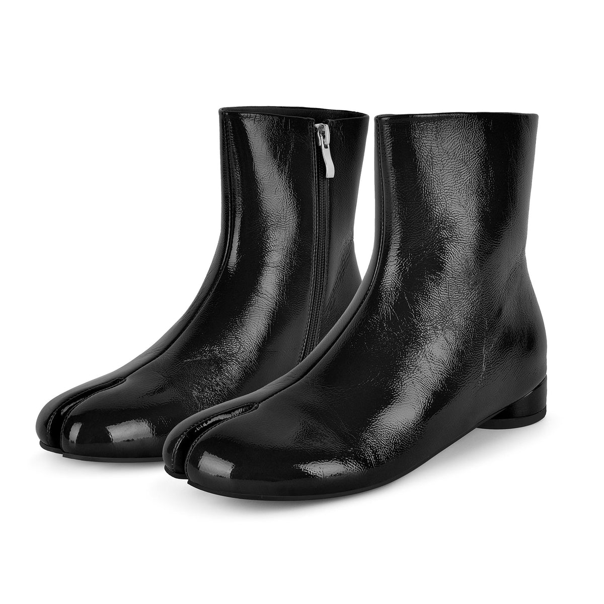 Round Toe Tabi Round Heel Flat Ankle Boots - Onlymaker Special Offer