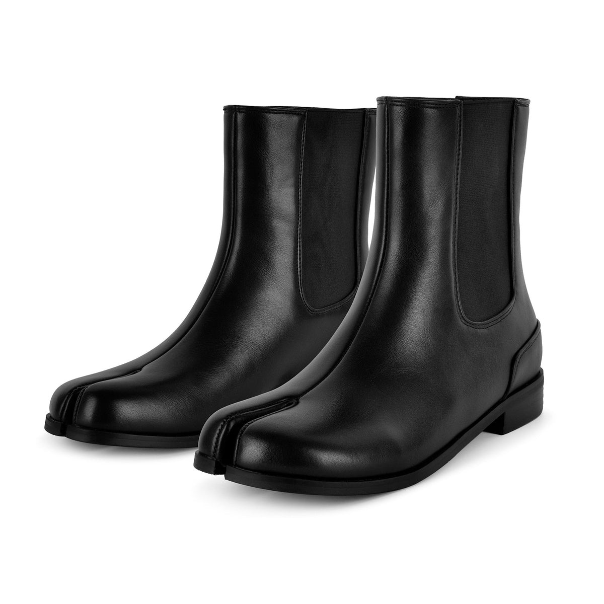 Round Toe Tabi Chelsea Flat Ankle Boots - Onlymaker Quality