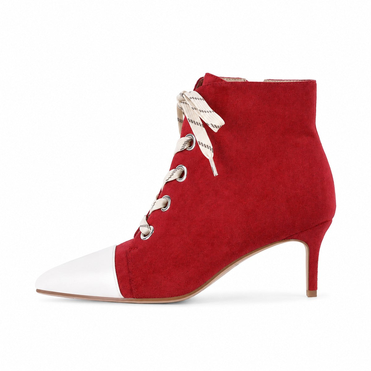 Suede Pointed Toe Lace-up Stiletto Ankle Boots - Onlymaker Popular