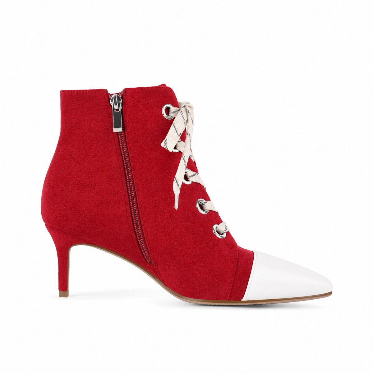 Suede Pointed Toe Lace-up Stiletto Ankle Boots - Onlymaker Popular