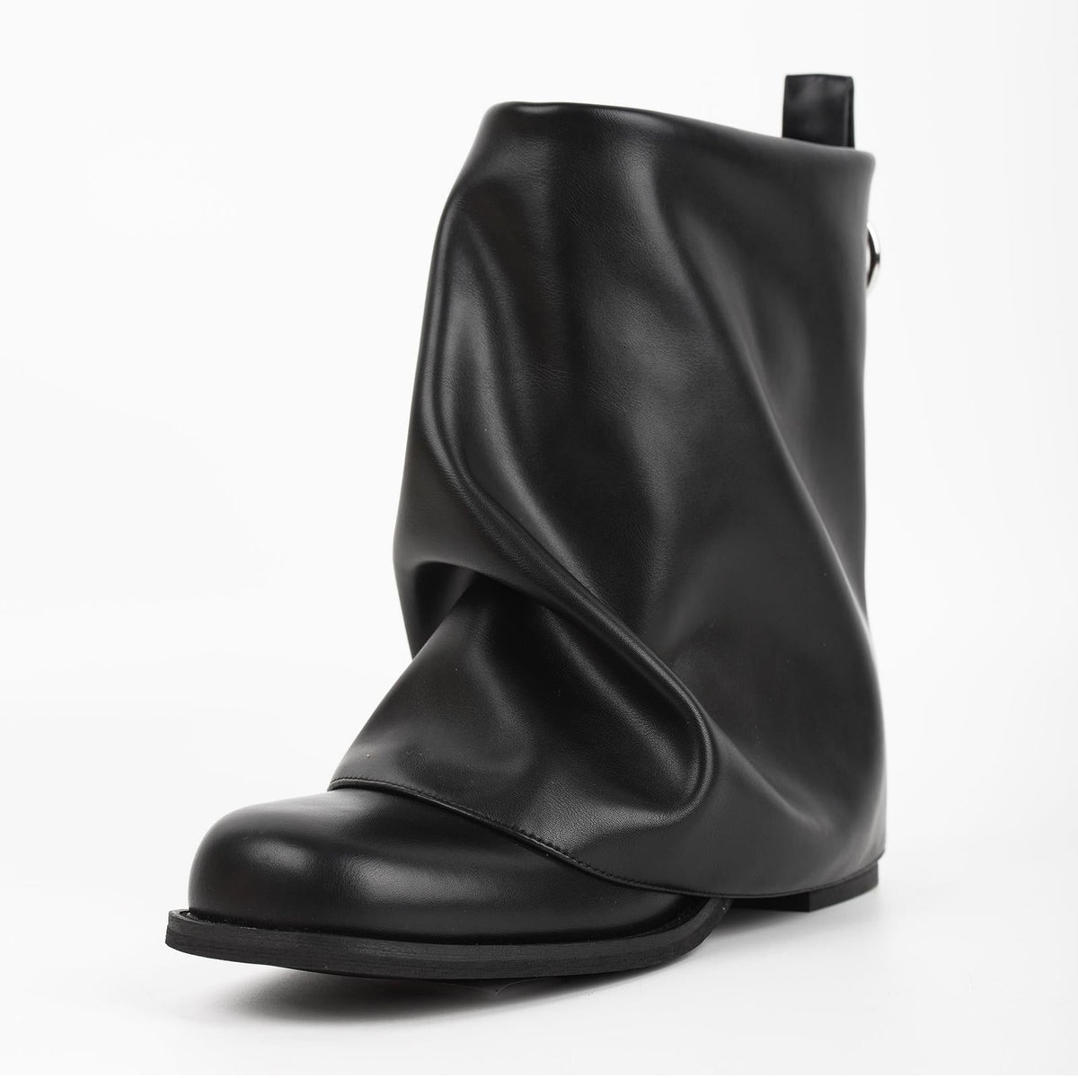 Square Toe Fold Over Chunky Heel Ankle Boots - Onlymaker Top Pick