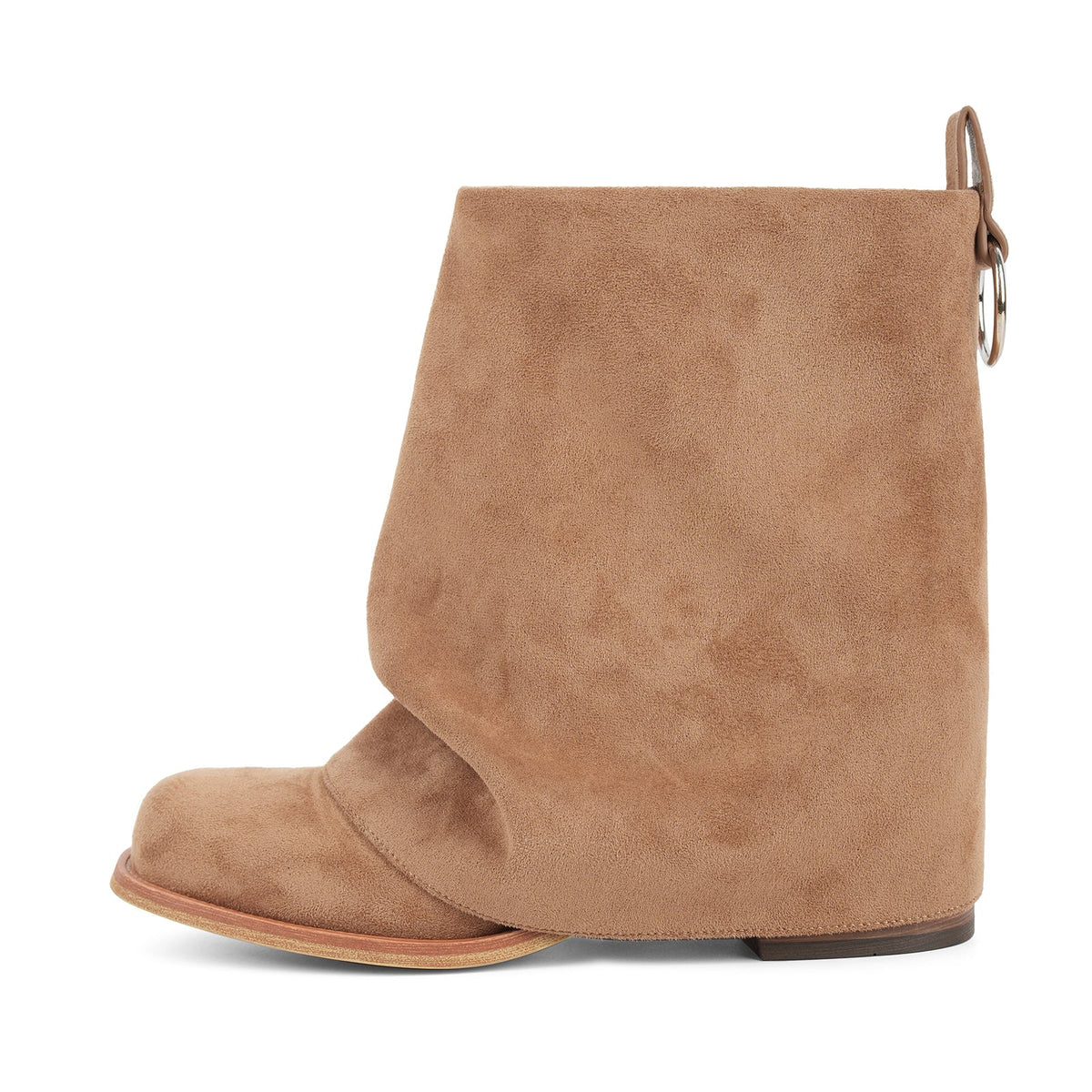 Square Toe Fold Over Chunky Heel Ankle Boots - Onlymaker Top Pick
