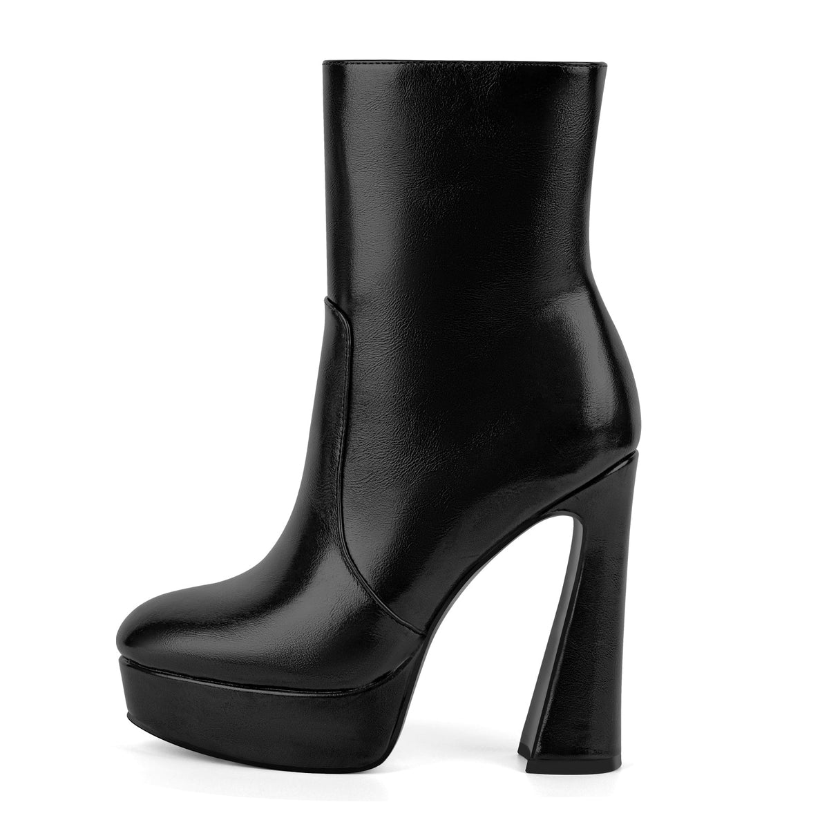Platform Chunky Heel Zipper Ankle Boots - Onlymaker Sale