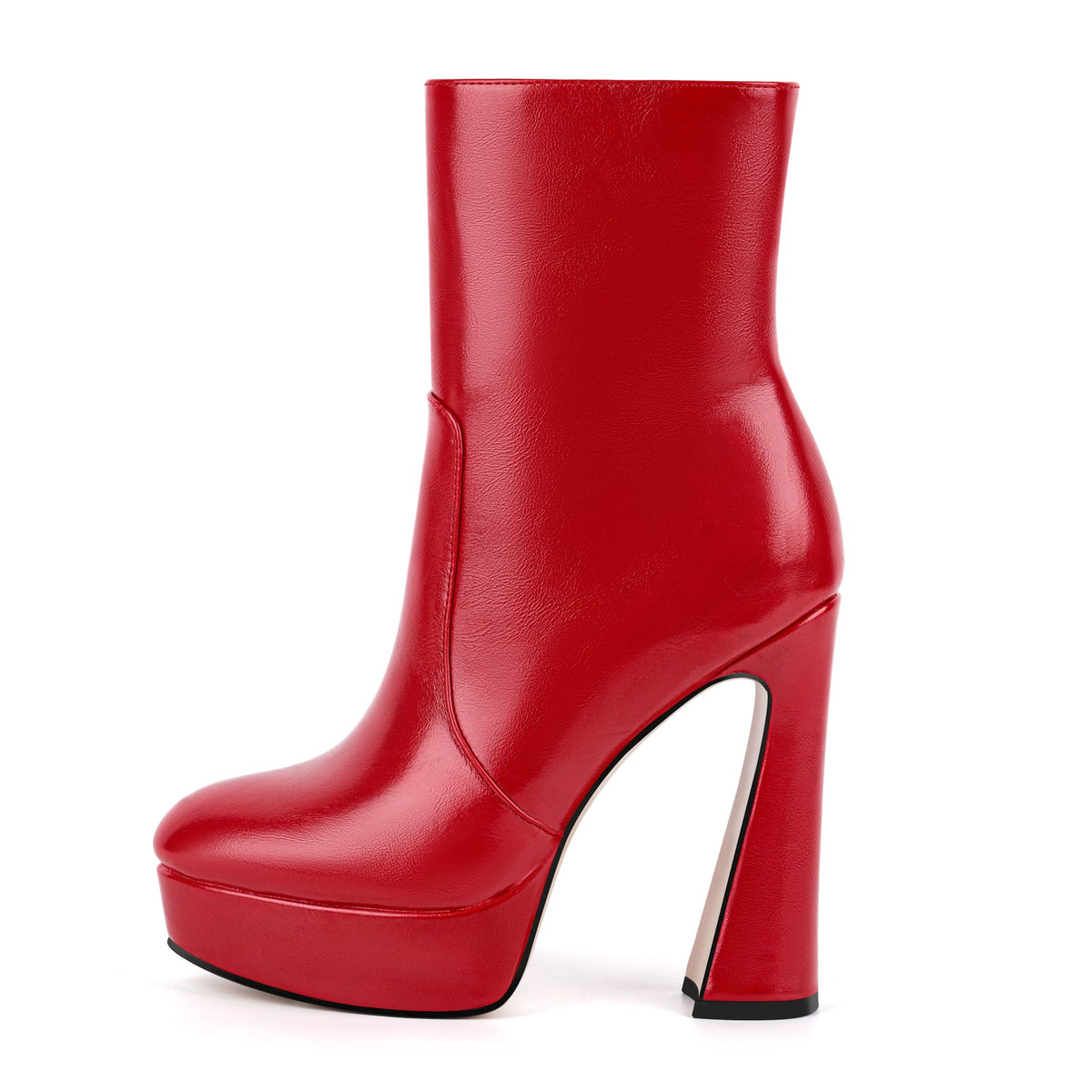Platform Chunky Heel Zipper Ankle Boots - Onlymaker Sale