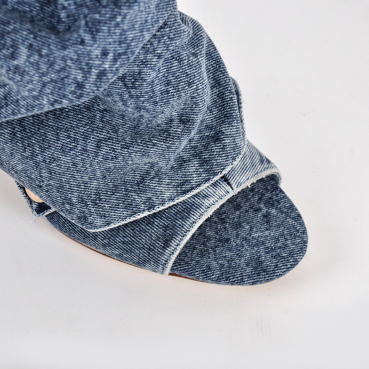Open Toe Denim Removable Ankle Boots - Onlymaker Customer Favorite