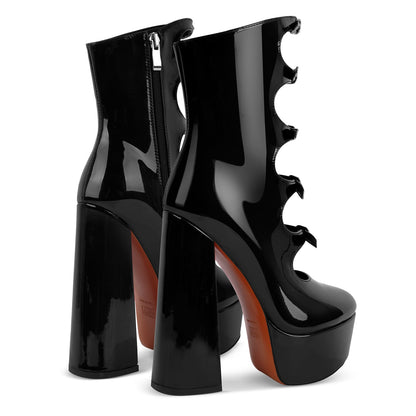 Platform Multi Buckle Strap Ankle Boots - Onlymaker Special Offer