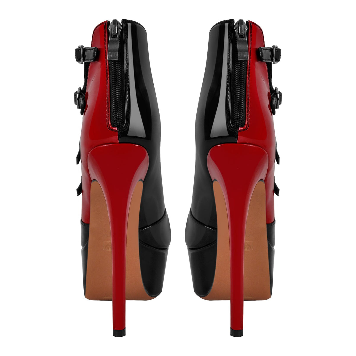 Peep Toe Platform Multi Buckle Ankle Boots - Onlymaker Trusted
