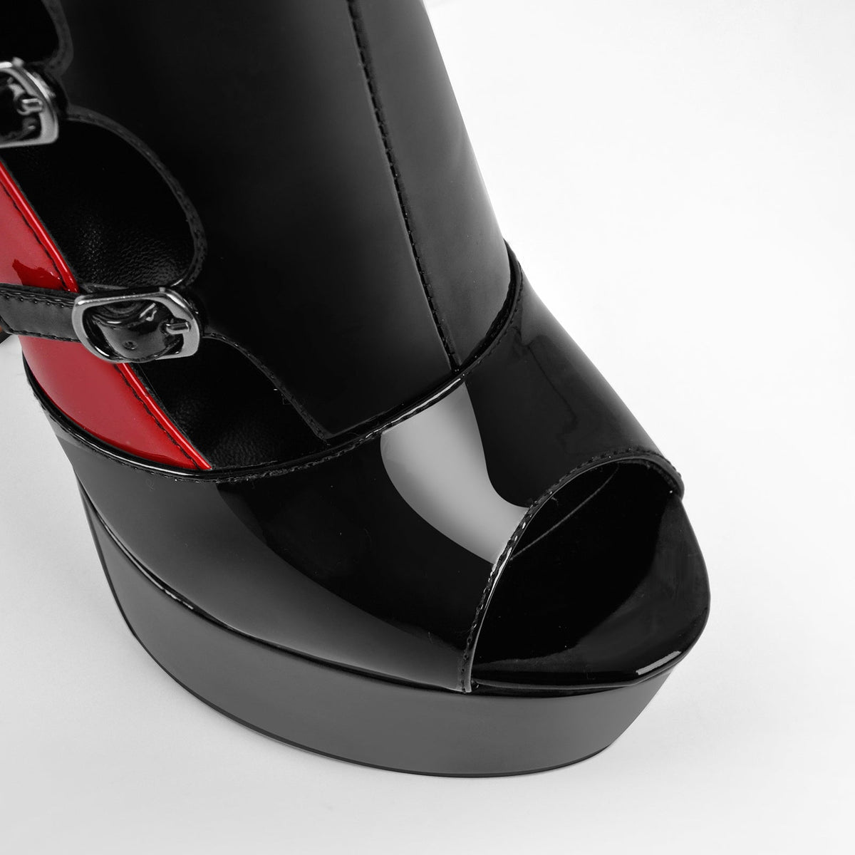 Peep Toe Platform Multi Buckle Ankle Boots - Onlymaker Trusted