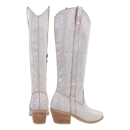 Rhinestone Cowboy Western Boots - Onlymaker Smart Buy