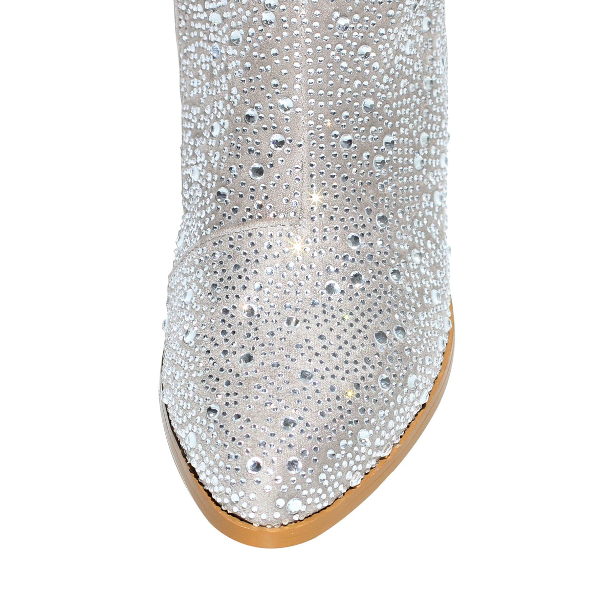 Chunky Heel Rhinestone Tassel Knee High Boots - Onlymaker Sale