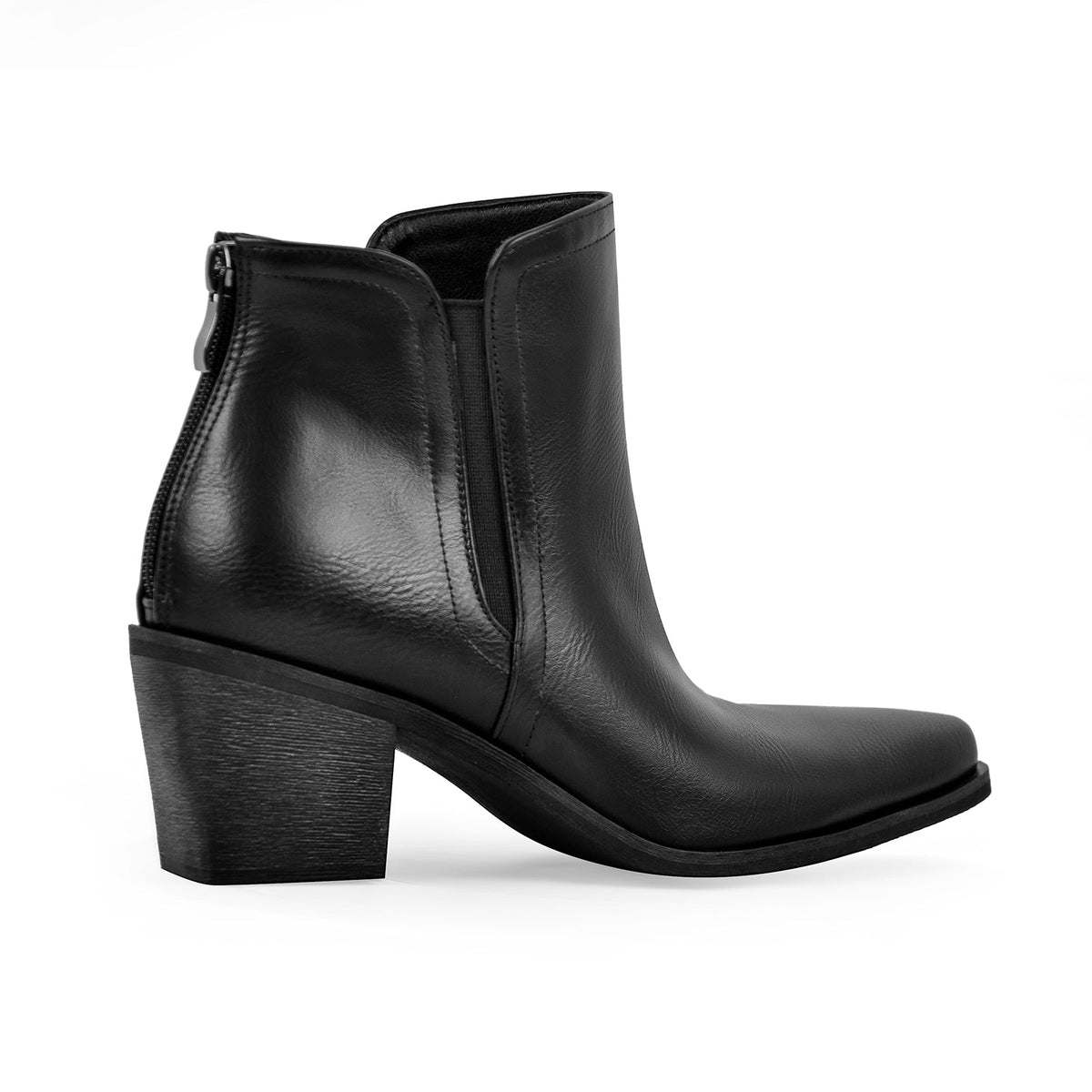 Pointed Toe Chunky Heel Western Ankle Boot - Onlymaker Discount