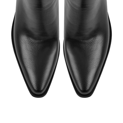 Pointed Toe Chunky Heel Western Ankle Boot - Onlymaker Discount