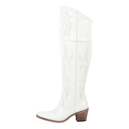 Onlymaker Boots Over The Knee Embroidered Western Boots - Onlymaker Top Pick