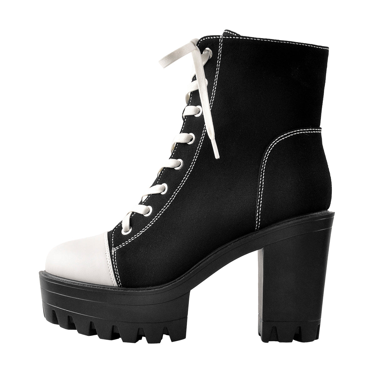 Platform Lace Up Canvas Boots - Onlymaker Best Seller