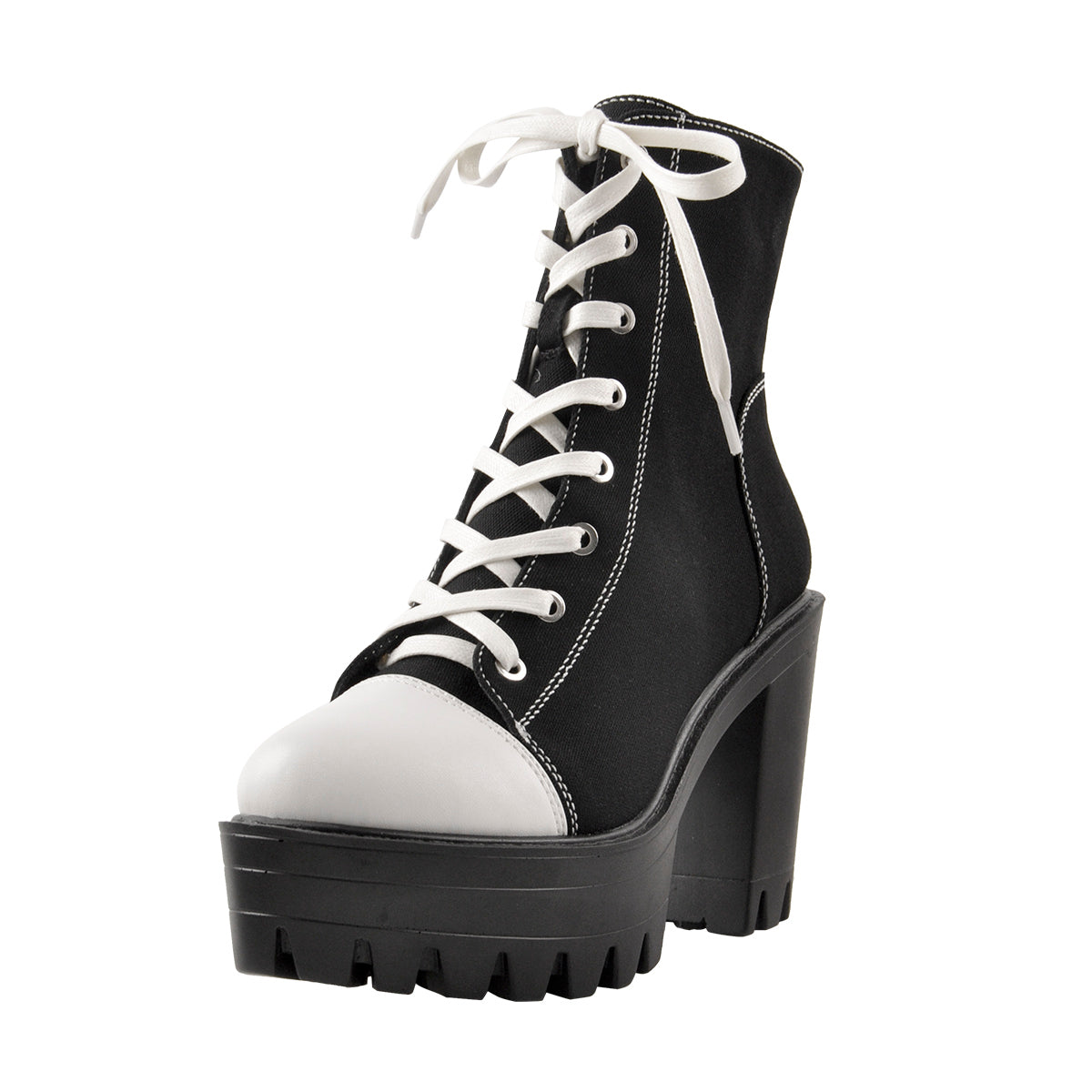 Platform Lace Up Canvas Boots - Onlymaker Best Seller