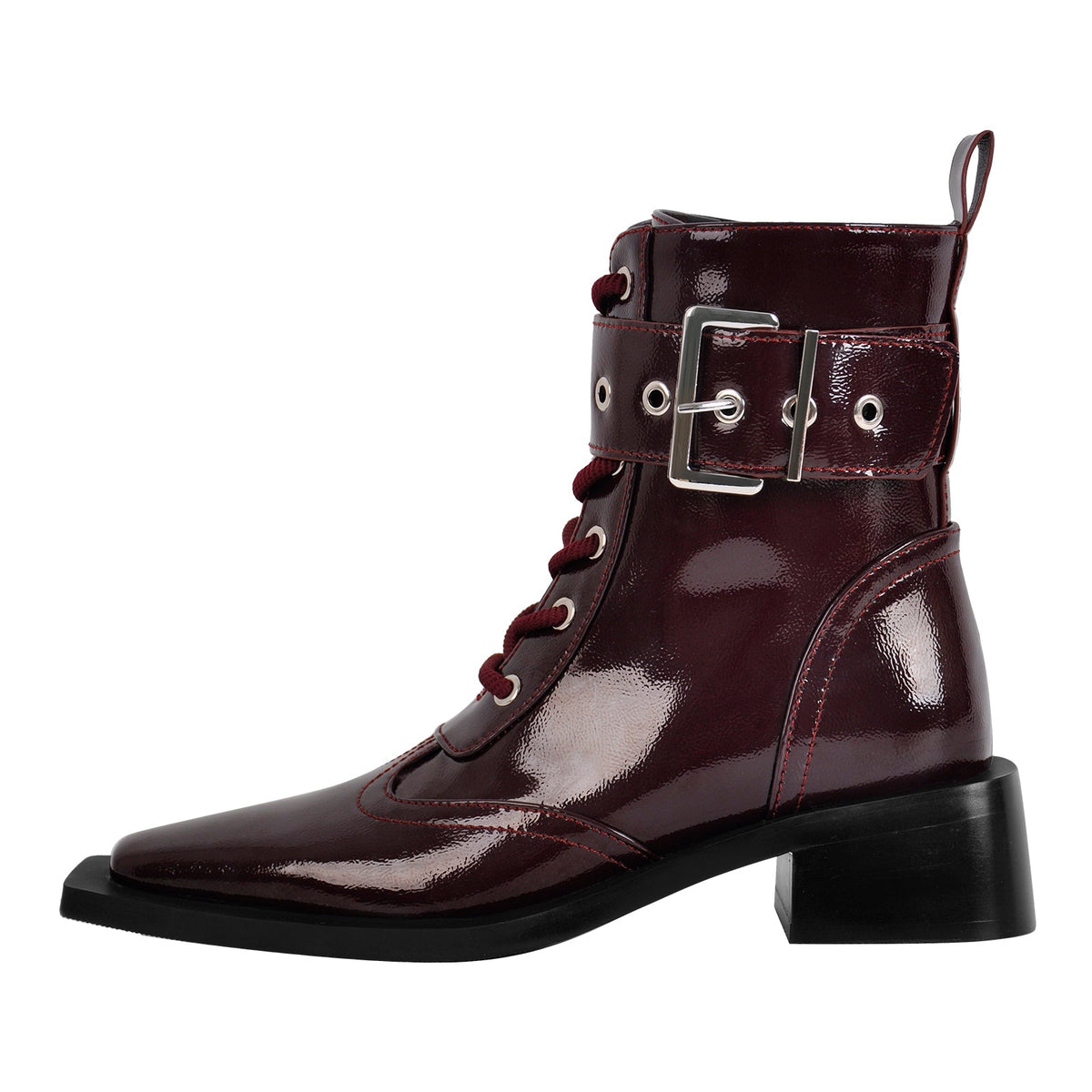 Square Toe Buckle Ankle Boots - Onlymaker Top Pick