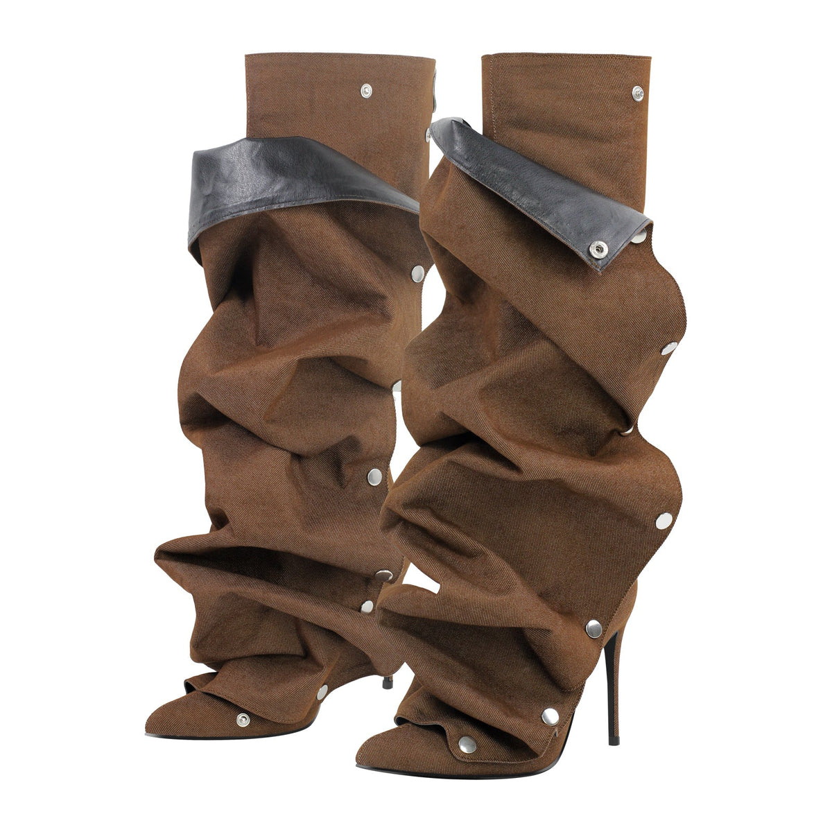 Pointed Toe Buckle Stiletto Removable Boots - Onlymaker Discount