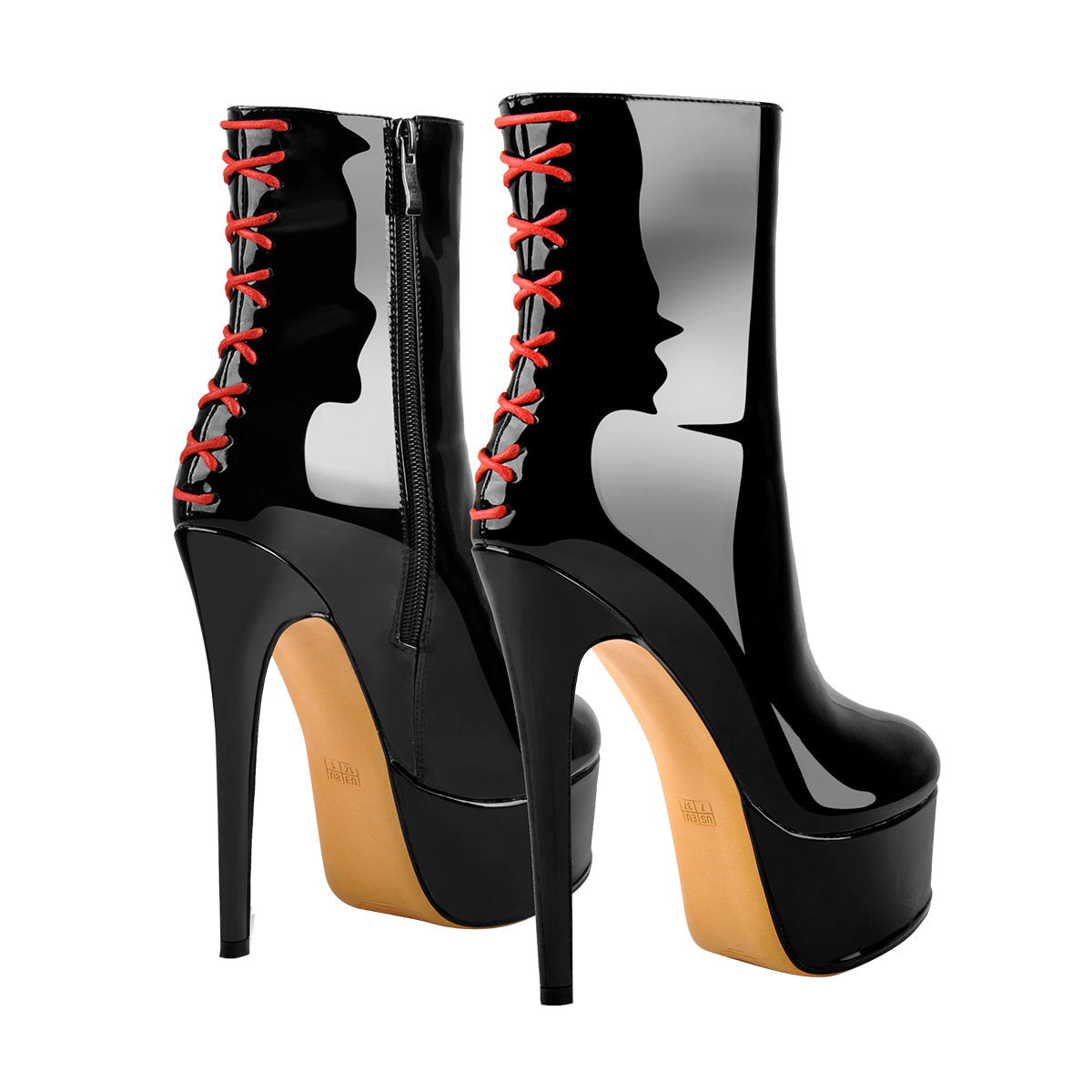 Platform Stiletto High Heel Patent leather Ankle Boots - Onlymaker Smart Buy
