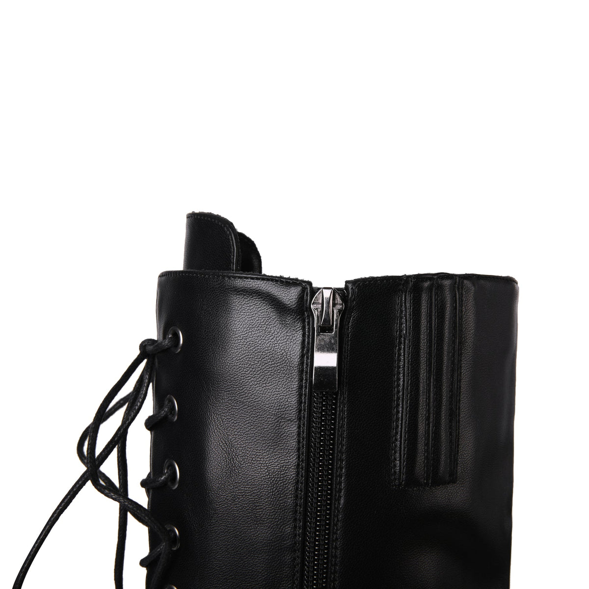 Platform Lace-Up Knee High Boot - Onlymaker Trending