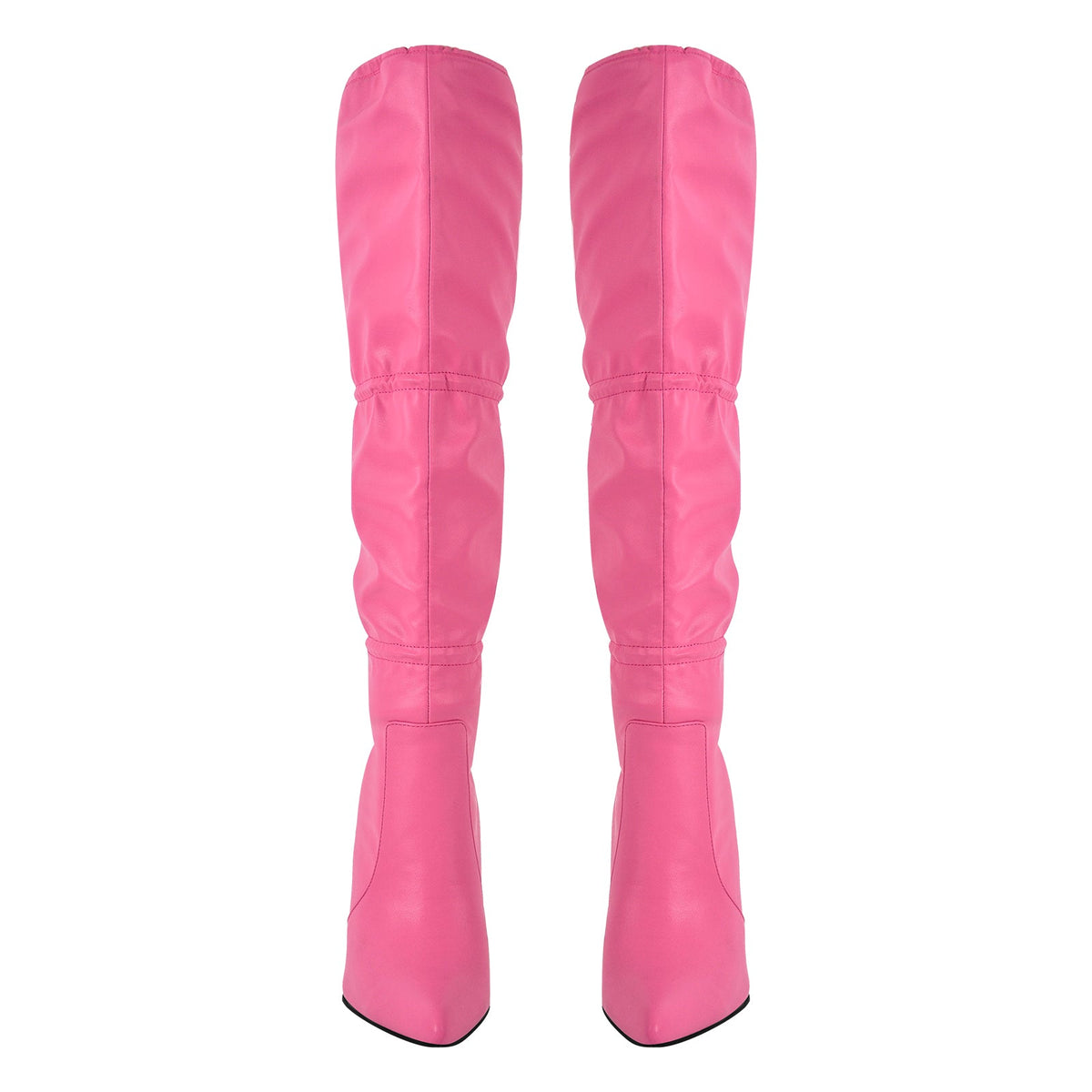 Pointed Toe Lace-up Stiletto Knee High Boots - Onlymaker Great Value