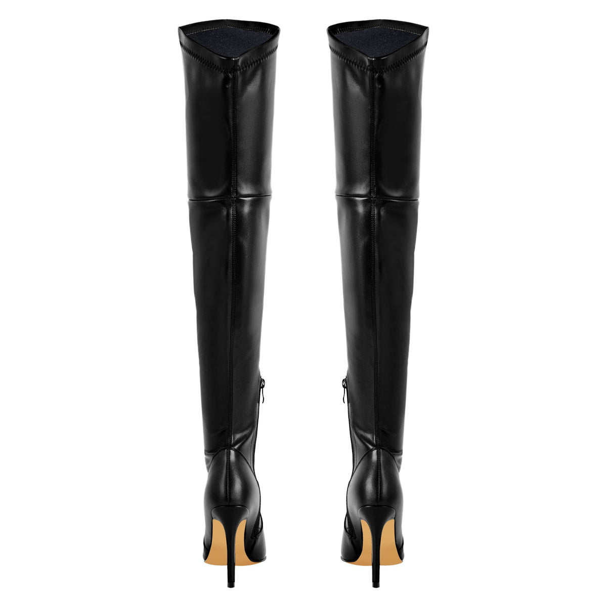 Pointed Toe Over The Knee Stiletto Stretch Boots - Onlymaker Trusted
