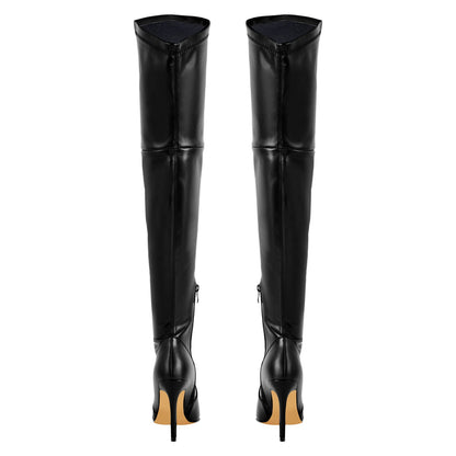 Pointed Toe Over The Knee Stiletto Stretch Boots - Onlymaker Trusted
