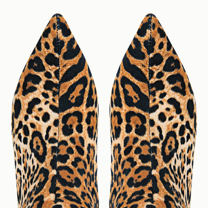 Red Leopard Pointed Toe Over The Knee Stiletto Boots - Onlymaker New