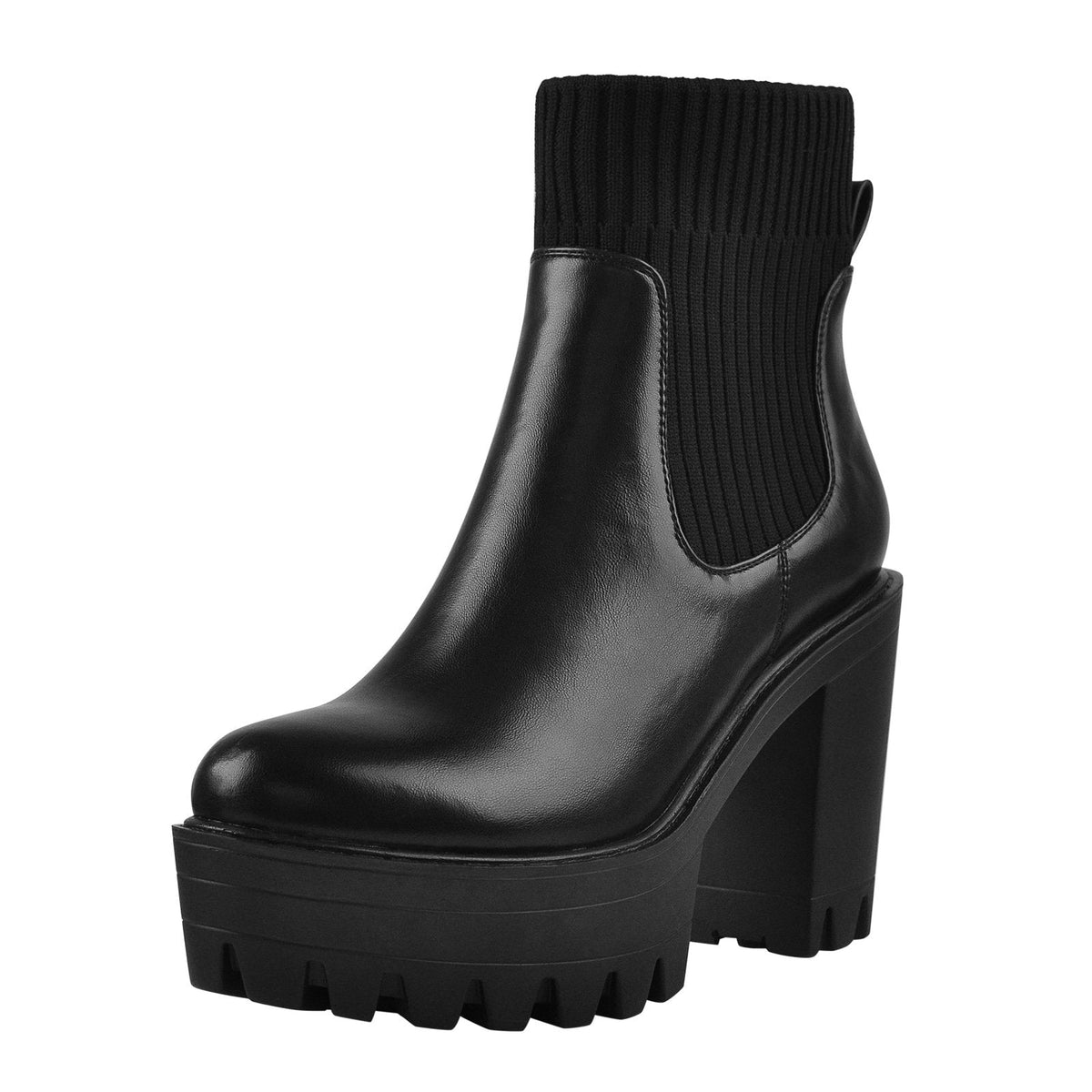 Round Toe Platform Chelsea Boots - Onlymaker Latest